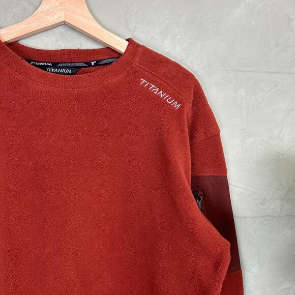 Columbia Titanium Vintage Burnt Red Large Fleece Sweater - Picture 1 of 5